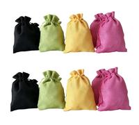 Daihellenstone 20 bolsas de arpillera con cordón de 5.5 x 3.9 pulgadas, bolsas de lino de colores mixtos para regalos de boda, fiesta, manualidades