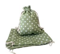 Daihellenstone 20 bolsas de regalo de arpillera con cordón, verde salvia de 4 x 5.5 pulgadas, bolsas de lino reutilizables para suministros de fiesta