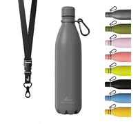 Daikoku Botella Agua Acero Inoxidable - 750ml - Botella Termica - Bebidas Frías 24 Horas y Calientes 12 Horas - Botella Agua Antigoteo - Doble Pared Libre de BPA - Gris