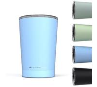 Daikoku Termo de Café 330ml Acero Inoxidable | Vaso térmico doble pared aislante libre de BPA | Mantiene bebidas frías 12h y calientes 5h | Color Azul