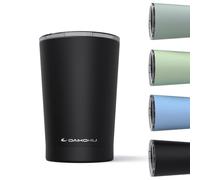 Daikoku Termo de Café 330ml Acero Inoxidable | Vaso térmico doble pared aislante libre de BPA | Mantiene bebidas frías 12h y calientes 5h | Color Negro