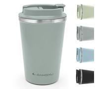 Daikoku Vaso Termico Hermetico 350ml Acero Inoxidable | Tapón Rosca Antigoteo y Antifugas | Doble Pared Aislante Sin BPA | Bebidas Frías 12h y Calientes 5h | Color Gris