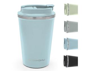 Daikoku Vaso Termico Hermetico 350ml Acero Inoxidable | Tapón Rosca Antigoteo y Antifugas | Doble Pared Aislante Sin BPA | Bebidas Frías 12h y Calientes 5h | Color Azul