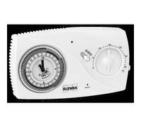 VEMER VE618500 CM100 - Termostato Calefacciónde Pared con Caballetes, Programación Diaria, Alimentación a Pilas, Blanco