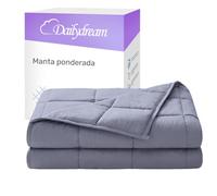 Dailydream Manta terapéutica ponderada algodón, 9,5 kg para Adultos, 155 x 200 cm, Gris