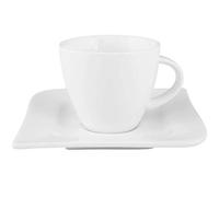 Dajar Onda Juego de café de 12 Piezas, Porcelana, Blanco, 46,5 x 16 x 9 cm, - Unidades