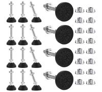 DAJAVE 16 patas niveladoras M10 x 50 mm para muebles ajustables, puede soportar 450 kg, pie nivelador, patas atornilladas de altura regulable - Tornillos de ajuste con pie, pies ajustables en altura