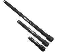 DAKCOS Juego de alargaderas de 3 piezas, alargaderas de vaso de 3/8 pulgadas, alargaderas de vaso, CR-V con fosfatado negro
