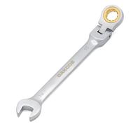 DAKCOS Llave Fija Carraca Articulada 180° 10mm 72 Dientes Cr-V Satinado | Llave de trinquete articulada Llave combinada