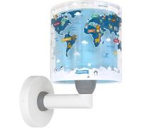 Dalber Aplique de Pared Infantil Kids World Mapa del Mundo 40679 E27 | DALBER Aplique Infantil Pared Rocket Cohete Azul 63359 E27 15W;