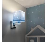 Dalber Lámpara aplique de pared infantil Moonlight Luna y Estrellas AZUL, 63239TN, E27