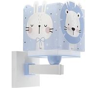 Dalber Lámpara Aplique Infantil De Pared Baby Jungle Jungla Oso León Tigre Conejo Azul, 63119T, E27