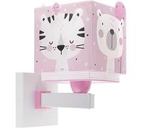 Dalber Lámpara Aplique Infantil De Pared Baby Jungle Jungla Oso León Tigre Conejo Rosa, 63119S, E27