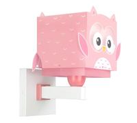 Dalber Lámpara Aplique De Pared Infantil Little Pink Owl Búho Rosa