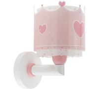 Dalber Lámpara Aplique De Pared Infantil Little Queen Corona Corazones Rosa (61109)