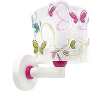 Dalber Lámpara Aplique Pared Infantil Mariposas Multicolor | Lámpara aplique de pared con instalación directa a la corriente o mediante cable con interruptor incluido. Butterfly
