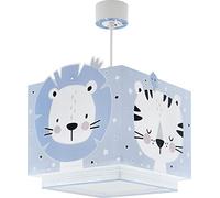 Dalber Lámpara Infantil De Techo Colgante Baby Jungle Jungla Azul Oso León Tigre Conejo Animales, E27