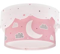Dalber Lámpara plafón de techo infantil Moon Luna y Estrellas Rosa, plafones infantiles