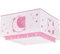 Dalber Lámpara plafón de techo infantil Moonlight Luna y Estrellas Rosa, plafones infantiles, 63236S, E27