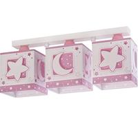 Dalber Plafón infantil Moonlight, 3 luces, rosa