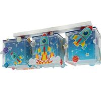 Dalber Lámpara Plafón Infantil 3 Luces Rocket Cohete Azul 63353 E27