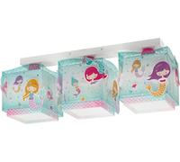 Dalber Plafón de techo infantil Mermaids Sirenas 3 luces