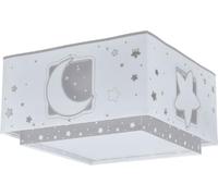 Dalber Lámpara Plafón Techo Infantil Luna y Estrellas Gris 63236ME E27 | E27 - 2 x 15W; habitación niños; plafones infantiles. Moonlight