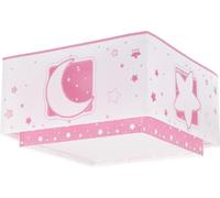 Dalber Lámpara Plafón Techo Infantil Luna y Estrellas Rosa 63236MS E27 | E27 - 2 x 15W; habitación niños; plafones infantiles. Moonlight