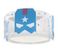 Plafón Dalber BLUE HERO, blanco/azul, Ø 33 cm, E27