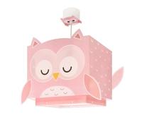 Dalber Lámpara Techo Colgante Infantil Búho Rosa 64482M E27 | Incluye difusor de luz inferior extraible; Habitación niñas; lámparas infantiles; Little Pink Owl