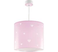 Dalber Lámpara Techo Colgante Infantil Corazones Rosa 62012MS E27 | Incluye difusor de luz inferior extraible; Habitación niña; lámpara infantil