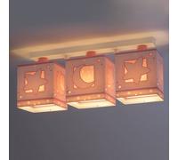 Dalber Plafón infantil Moonlight, 3 luces, rosa