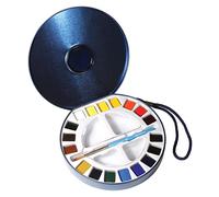 Daler-Rowney Aquafine Acuarela Set de 18 Medios Godets + 1 Pincel