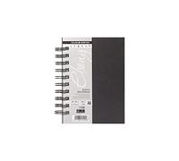 Daler Rowney Cuaderno Espiral ideal para Dibujo DALER ROWNEY Ebony, de Formato 10,5 x 14,8 cm, con 50 Hojas de Papel de 160 g/m2 de Grano Fino