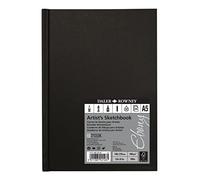 Daler Rowney Ebony Cuaderno Dibujo Cosido Tapa Negra Retrato A5 160G 54 hojas