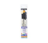Daler Rowney Estuche con 4 Pinceles Daler-Rowney Graduate : Plano Lavis Sintético 3/4”, Redondo en Cerda Sintética1, Oval de Cabra Blanca 1/2”, Paletina Oval de Cabra Negra 1/2”, D212540010