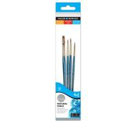 Daler-rowney estuche con 4 pinceles de marta con mango corto simply :