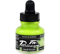 Daler Rowney FW Pearlescent : Tinta Acríllica Nacarada : Genesis Green : Frasco de 29,5ml