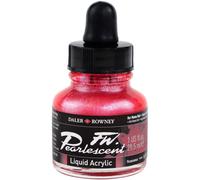 Daler Rowney FW Pearlescent : Tinta Acríllica Nacarada : Hot Mama Red : Frasco de 29,5ml