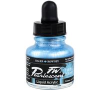 Daler Rowney FW Pearlescent : Tinta Acríllica Nacarada : Sun Up Blue: Frasco de 29,5ml