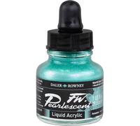 Daler Rowney FW Pearlescent : Tinta Acríllica Nacarada : Waterfall Green : Frasco de 29,5ml