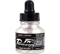 Daler Rowney FW Pearlescent : Tinta Acríllica Nacarada : White Pearl : Frasco de 29,5ml