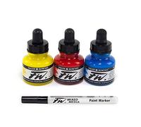 Daler-Rowney FW Starter Set 3x29.5ml + Rotulador FW