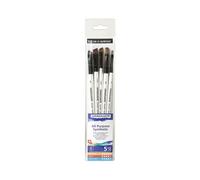 Daler Rowney Graduate : Estuche de Pinceles de Mango Corto : 5 Planos Sinteticos para Sombrear