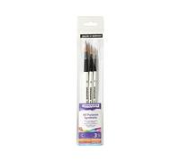 Daler Rowney Graduate Estuche Pinceles Mango Corto 3 Pinceles Redondos Sintéticos