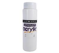 Daler-Rowney Graduate - Pintura acrílica (bote de 1 L), color blanco