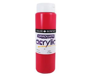 Daler-Rowney Graduate - Pintura acrílica (bote de 500 ml), color rojo primario