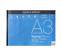 Daler Rowney Graphic Series - Bloc de papel de calco A3 de 60 g/m², 50 hojas, sin ácidos, ideal para artistas profesionales y estudiantes