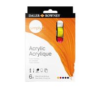 Daler rowney set de pintura acrílica daler rowney simply, con 6 tubos
