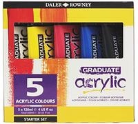 Daler rowney set starter graduate acrylic 5 tubos de 120ml c/surtidos